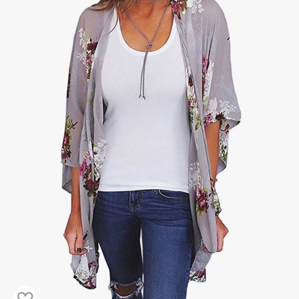 Floral kimono cardigan